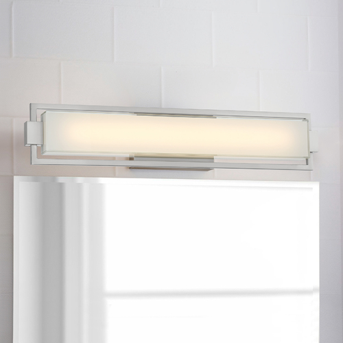 George Kovacs Lighting Opening Act 24-Inch LED Vanity Light in Nickel by George Kovacs P5352-1-084-L