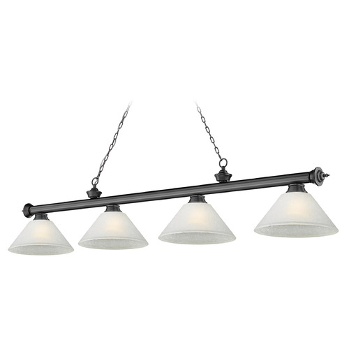 Cordon Bronze Plate Billiard Light by Z-Lite