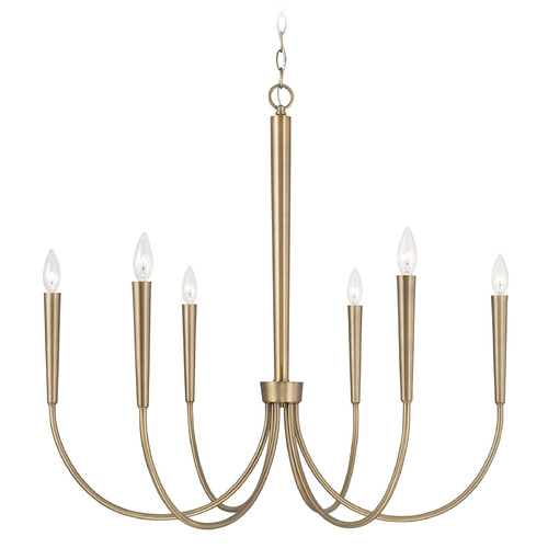 Holden 6-Light Chandelier in Aged Brass by Capital Lighting