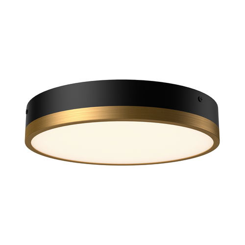 Alora Lighting Adelaide Matte Black & Aged Gold LED Flushmount Light