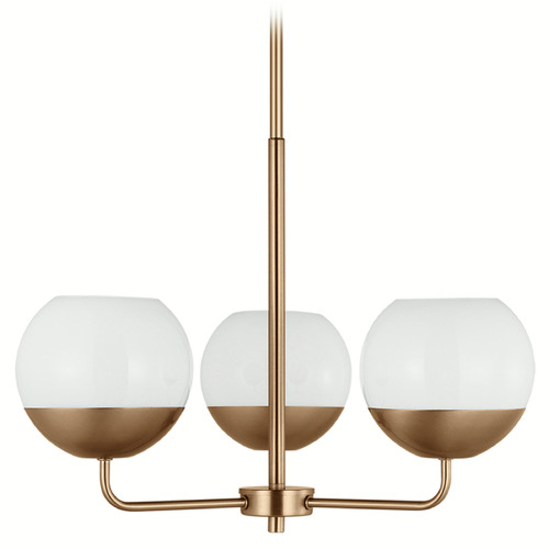 Visual Comfort Studio Collection Alvin Satin Brass Chandelier