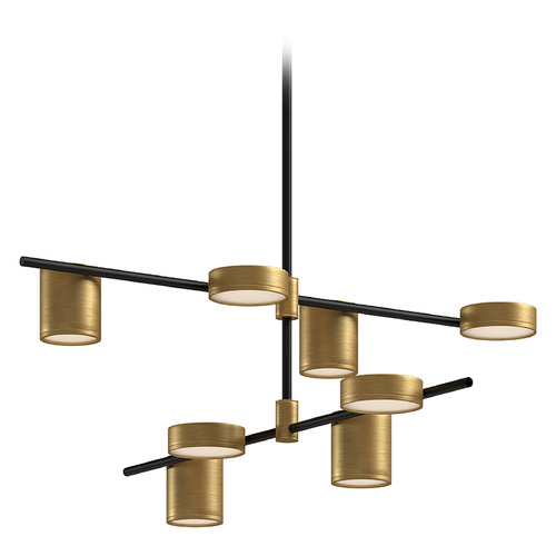 Jayden Black & Brushed Gold LED Chandelier by Kuzco Lighting