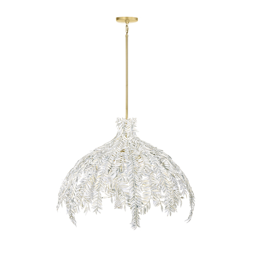 Jalore 6-Light 48-Inch Chandelier in Gold & White by Eurofase Lighting