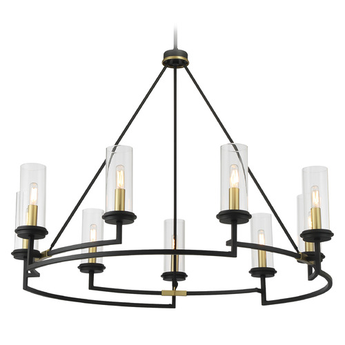 Minka Lavery Hillstone Sand Coal & Soft Brass Chandelier