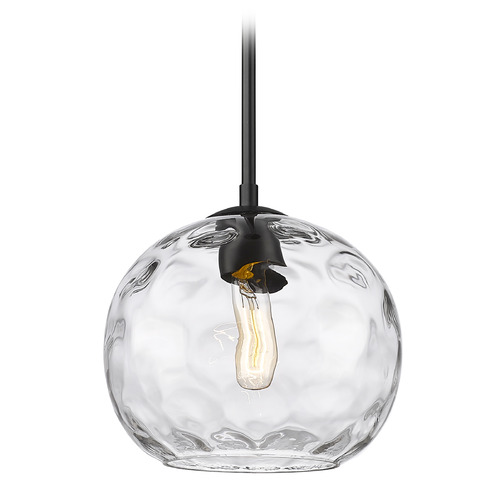 Z-Lite Chloe Matte Black Mini-Pendant Light with Globe Shade