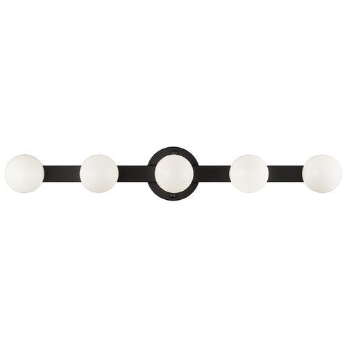 Matteo Lighting Matteo Lighting Pizzazz Matte Black LED Vertical Bathroom Light S14505MB