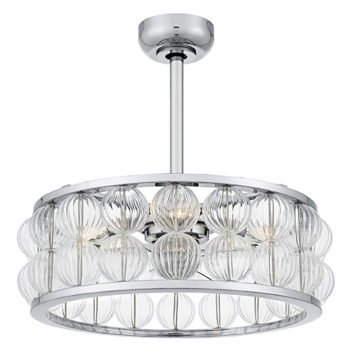 Quoizel Lighting Terrarock Polished Chrome LED Ceiling Fan with Light