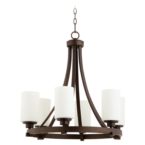 Lancaster Oiled Bronze Chandelier by Quorum Lighting