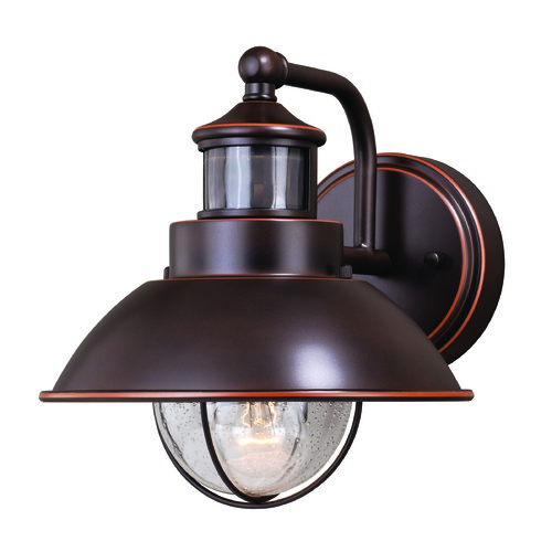 Seeded Glass Outdoor Wall Light Bronze by Vaxcel Lighting