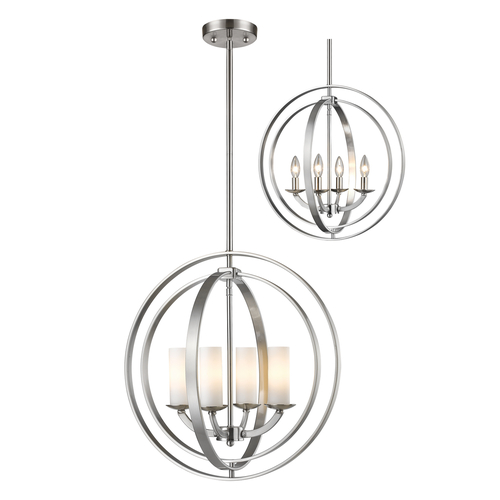 Z-Lite Ashling Brushed Nickel Pendant by Z-Lite 6002-4S-BN