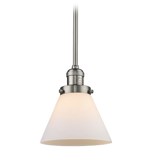 Large Cone Brushed Satin Nickel Mini Pendant by Innovations Lighting