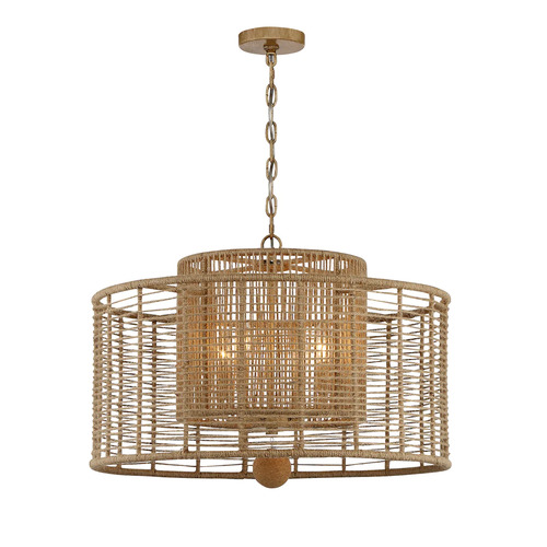 Jayna 25-Inch Pendant in Burnished Silver by Crystorama Lighting