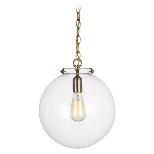 Kate Satin Brass Pendant by Visual Comfort Studio
