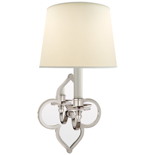 Visual Comfort Signature Collection Alexa Hampton Lana Sconce in Polished Nickel by Visual Comfort Signature AH2040PNPL