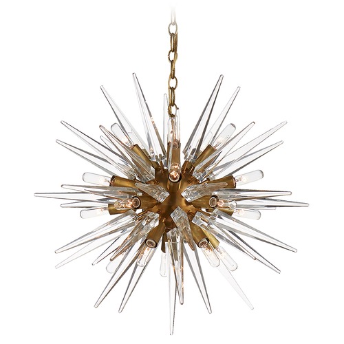 Visual Comfort Signature Collection E.F. Chapman Quincy Sputnik Chandelier in Brass by Visual Comfort Signature CHC5286ABCA