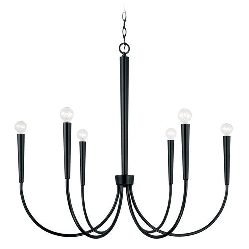 Holden 6-Light Chandelier in Matte Black by Capital Lighting