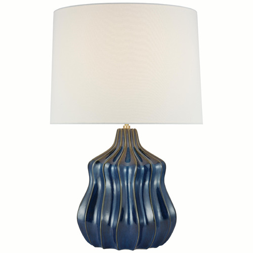 Visual Comfort Signature Collection Champalimaud Ebb Table Lamp in Blue Brown by Visual Comfort Signature CD3603MBB-L