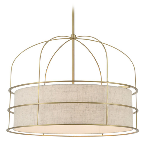 Gateway Park Soft Brass Pendant by Minka Lavery