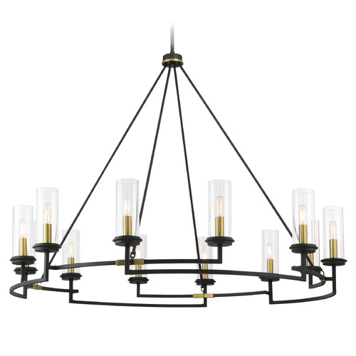 Minka Lavery Hillstone Sand Coal & Soft Brass Chandelier