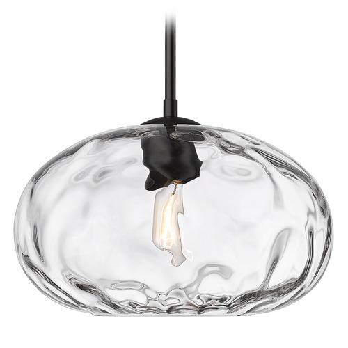 Z-Lite Chloe Matte Black Pendant Light with Oblong Shade