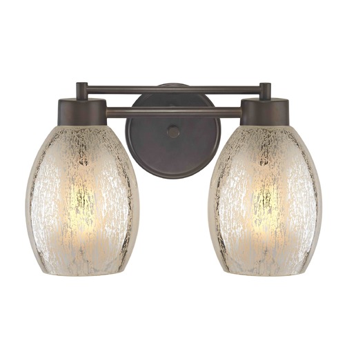 Design Classics Lighting Mercury Glass Bathroom Light Bronze 702-220 GL1034-MER