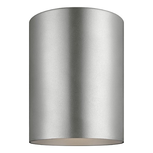 Generation Lighting Outdoor Cylinders Painted Brushed Nickel LED Close To Ceiling Light 7813897S-753