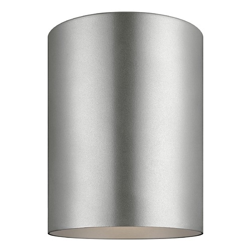 Outdoor Cylinders Painted Brushed Nickel LED Flush Mount by Visual Comfort Studio