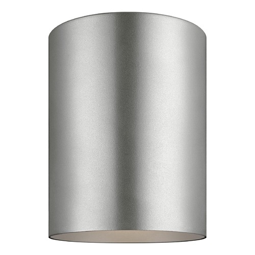 Visual Comfort Studio Collection Outdoor Cylinders Painted Brushed Nickel LED Ceiling Light by Visual Comfort Studio 7813897S-753