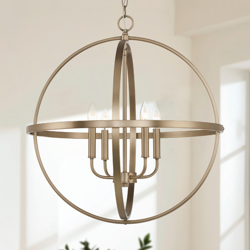 HomePlace by Capital Lighting Hartwell 23-Inch Orb Pendant in Aged Brass by HomePlace by Capital Lighting 317542AD