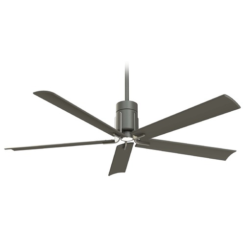 Clean 60-Inch LED Fan in Grey Iron & Brushed Nickel by Minka Aire