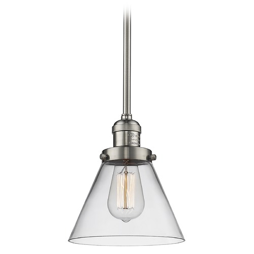 Large Cone Brushed Satin Nickel Mini Pendant by Innovations Lighting