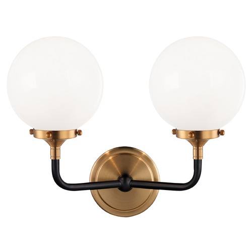 Matteo Lighting Particles Aged Gold & Black Sconce by Matteo Lighting W58202AGOP