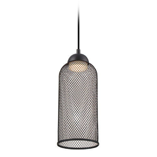 Kenmore 6-Inch Wide LED Pendant in Black by Eurofase Lighting
