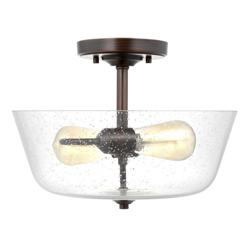 Generation Lighting Belton 15-Inch Bronze Semi-Flush Mount by Generation Lighting 7714502-710