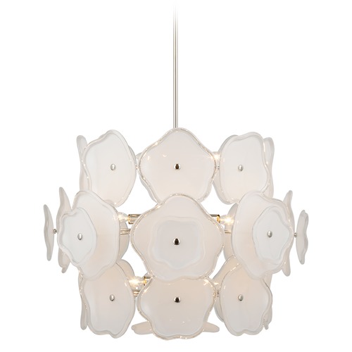 Visual Comfort Signature Collection Kate Spade New York Leighton Chandelier in Nickel by Visual Comfort Signature KS5067PNCRE