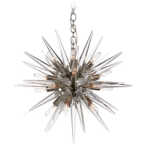 Visual Comfort Signature Collection E.F. Chapman Quincy Sputnik Chandelier in Nickel by Visual Comfort Signature CHC5286PNCA