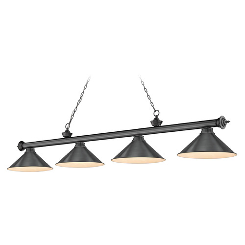 Cordon Bronze Plate Billiard Light by Z-Lite