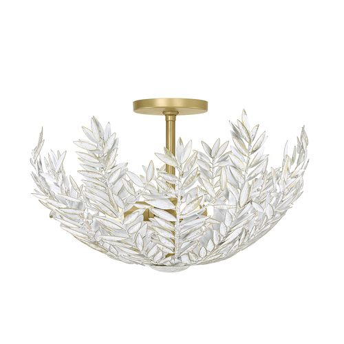 Jalore 3-Light 22-Inch Semi-Flush in Gold & White by Eurofase Lighting