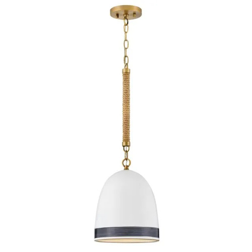 Nash 10-Inch Heritage Brass & Black Pendant by Hinkley Lighting