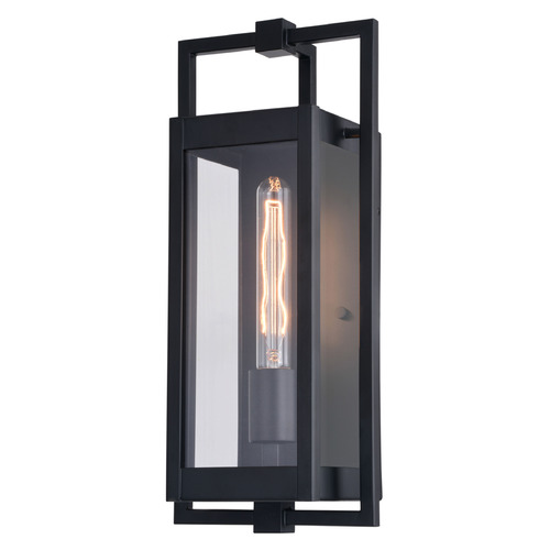 Vaxcel Lighting Sheridan Matte Black Outdoor Wall Light