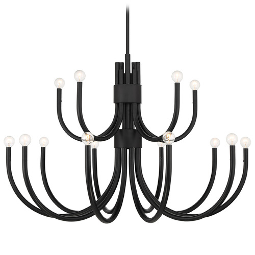 Savoy House Lighting Sorrento Matte Black Chandelier