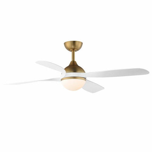 Bola 52-Inch 3CCT LED Indoor Fan in Aged Brass by Maxim Lighting