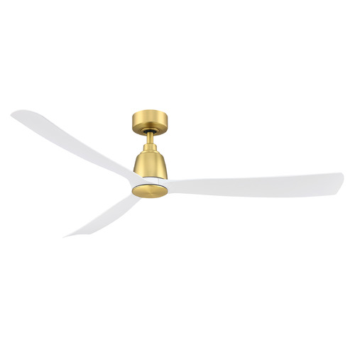 Fanimation Fans Kute 60 Brushed Satin Brass Ceiling Fan Without Light