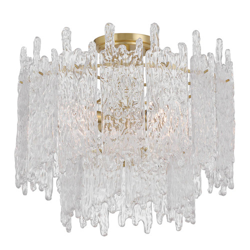Crystorama Lighting Libby Langdon Ackerly 3-Light Semi-Flush in Aged Brass by Crystorama ACK-920-AG