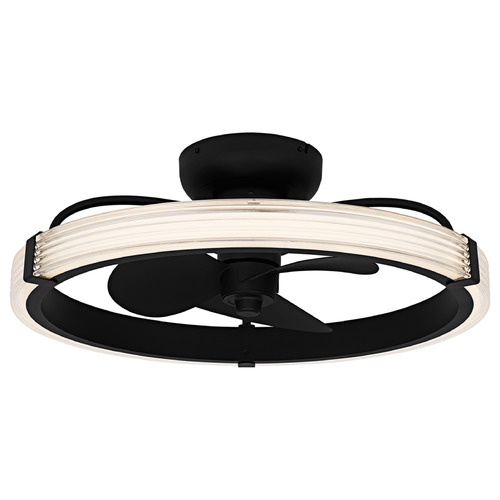 Quoizel Lighting Elrod Matte Black LED Ceiling Fan with Light