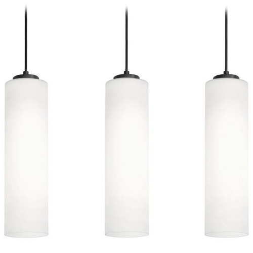 Afx Lighting Leo Black Multi-Light Pendant with Cylindrical Shade