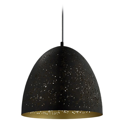 Eglo Lighting Eglo Safi Matte Black Pendant Light with Bowl / Dome Shade 202081A