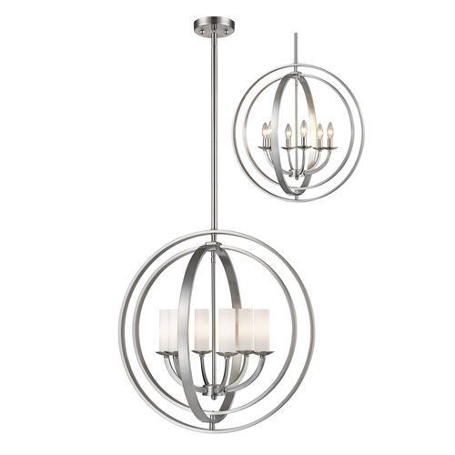 Z-Lite Ashling Brushed Nickel Pendant by Z-Lite 6002-6L-BN