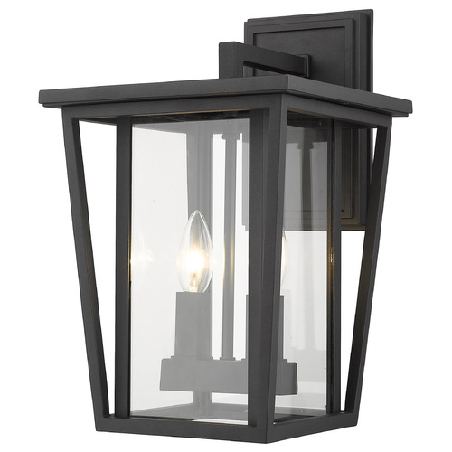 Seoul Black Outdoor Wall Light by Z-Lite