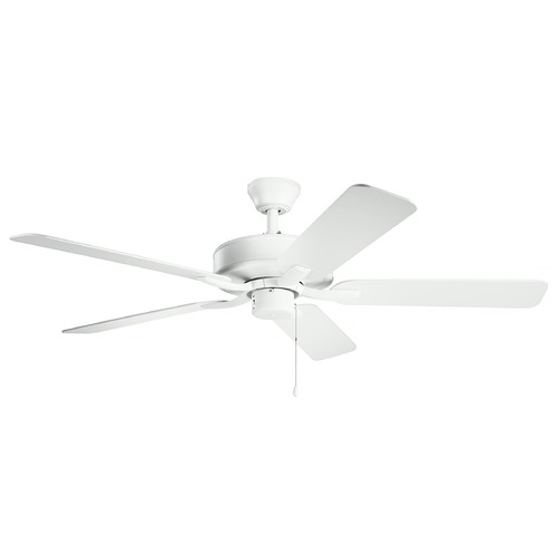 Kichler Lighting Basics Pro Matte 52-Inch White Fan by Kichler Lighting 330018MWH